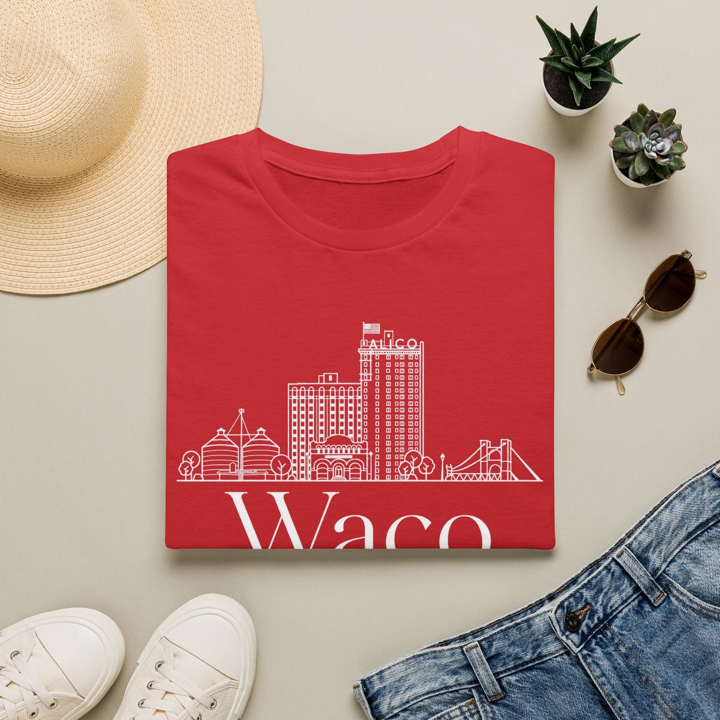 Waco Skyline T-Shirt — 'Waco Dog Dad' Graphic Tee