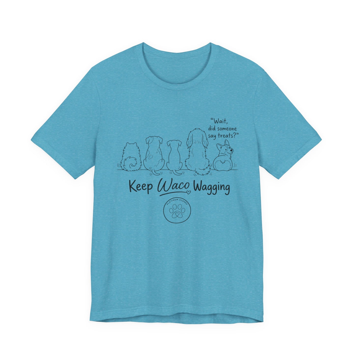 Keep Waco Wagging Dog T‑Shirt — Cute Paw Print Rescue Tee