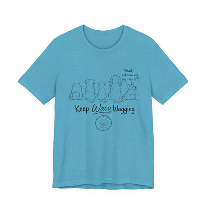 Keep Waco Wagging Dog T‑Shirt — Cute Paw Print Rescue Tee