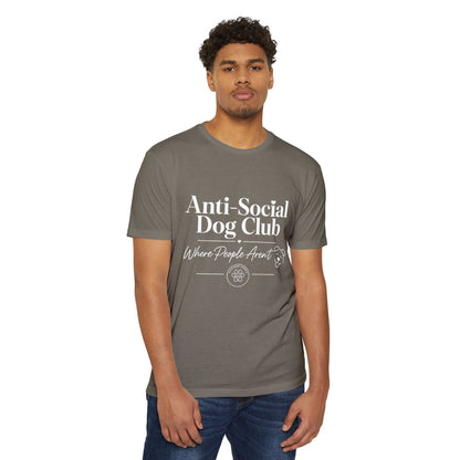 Anti-Social Dog Club T-Shirt — "Where People Aren't" Pet Lover Tee