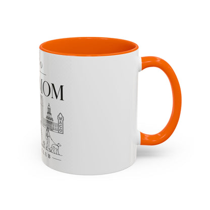 Waco Dog Mom Social Club mug — Waco skyline mug, packaging or scale reference