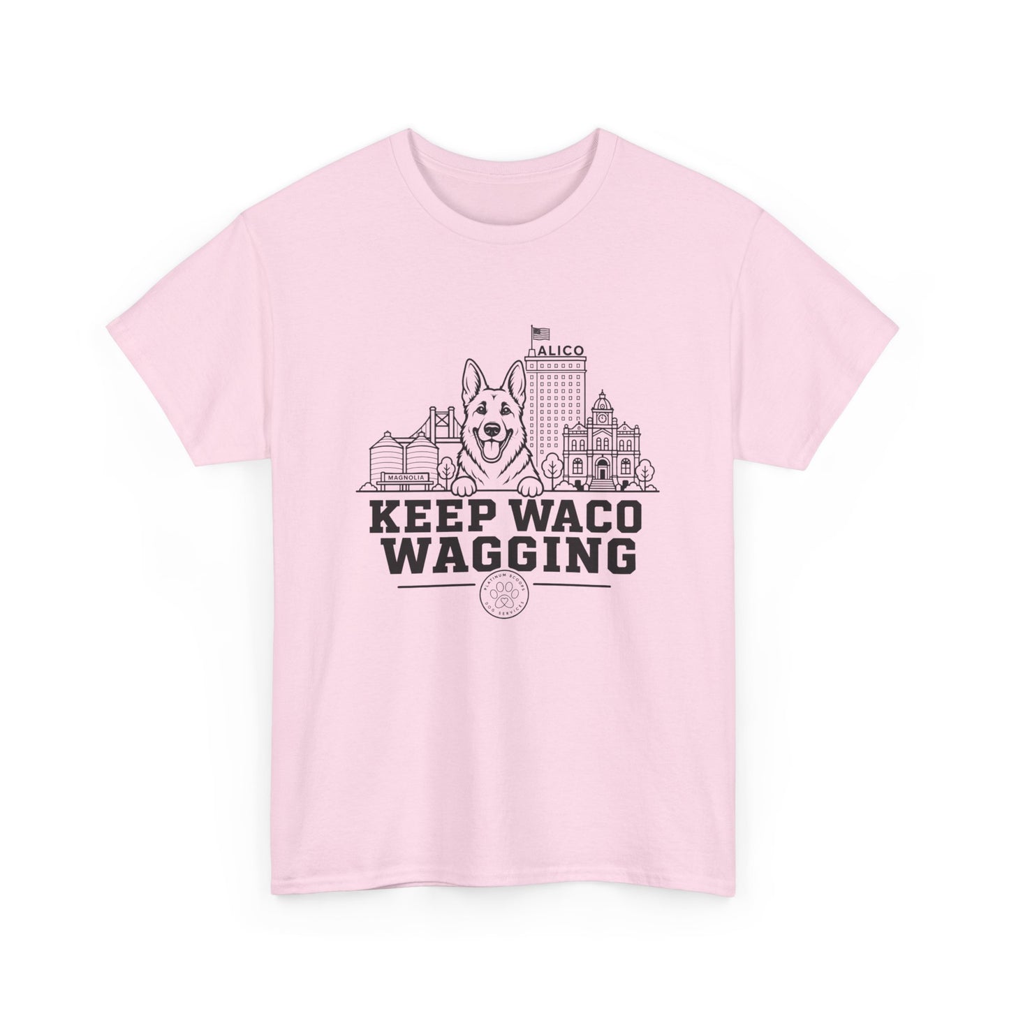 Keep Waco Wagging T-Shirt — Waco Landmark Dog Tee