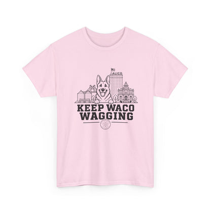 Keep Waco Wagging T-Shirt — Waco Landmark Dog Tee