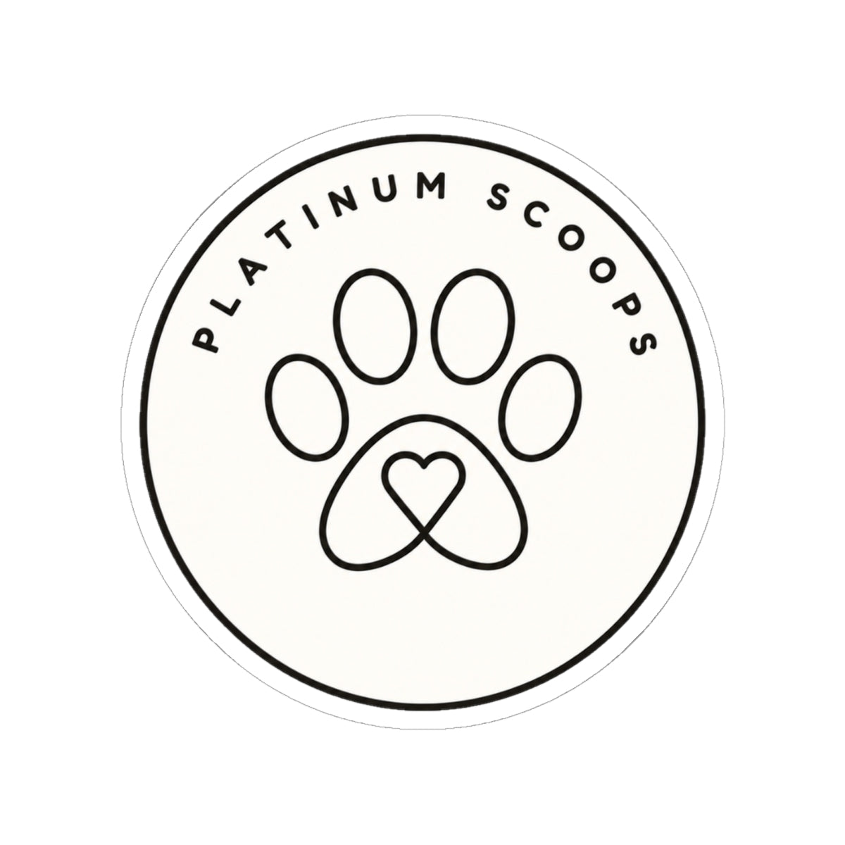 Platinum Scoops Logo Sticker — vinyl sticker, packaging or scale reference