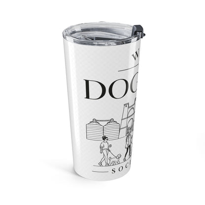 Waco Dog Mom 20oz Tumbler — Waco skyline mug, close-up of artwork