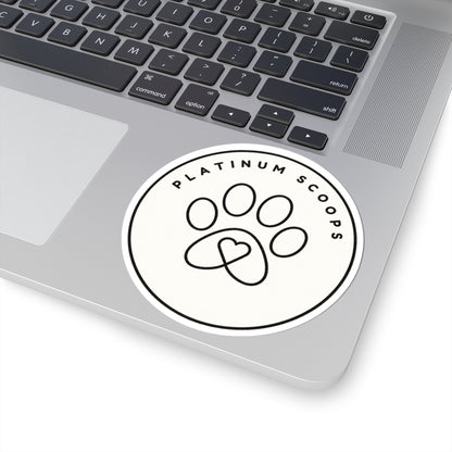 Platinum Scoops Logo Sticker — vinyl sticker, packaging or scale reference
