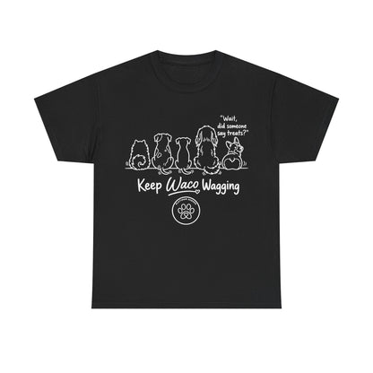 Keep Waco Wagging Dog T-Shirt — Cute Paw Print Graphic Tee