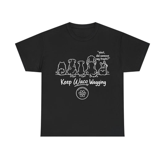 Keep Waco Wagging Dog T-Shirt — Cute Paw Print Graphic Tee