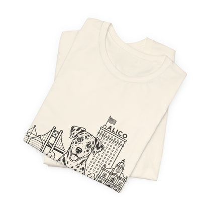 Keep Waco Wagging — Catahoula and Waco skyline artwork, packaging or scale reference