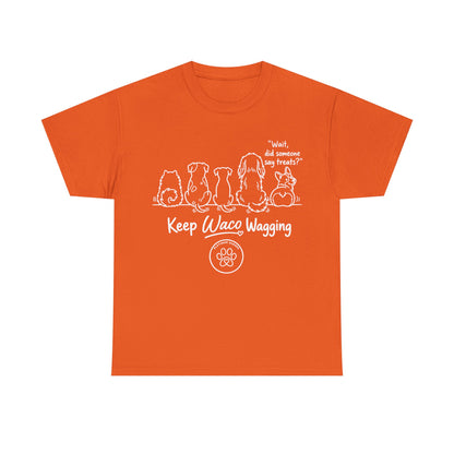 Keep Waco Wagging Dog T-Shirt — Cute Paw Print Graphic Tee