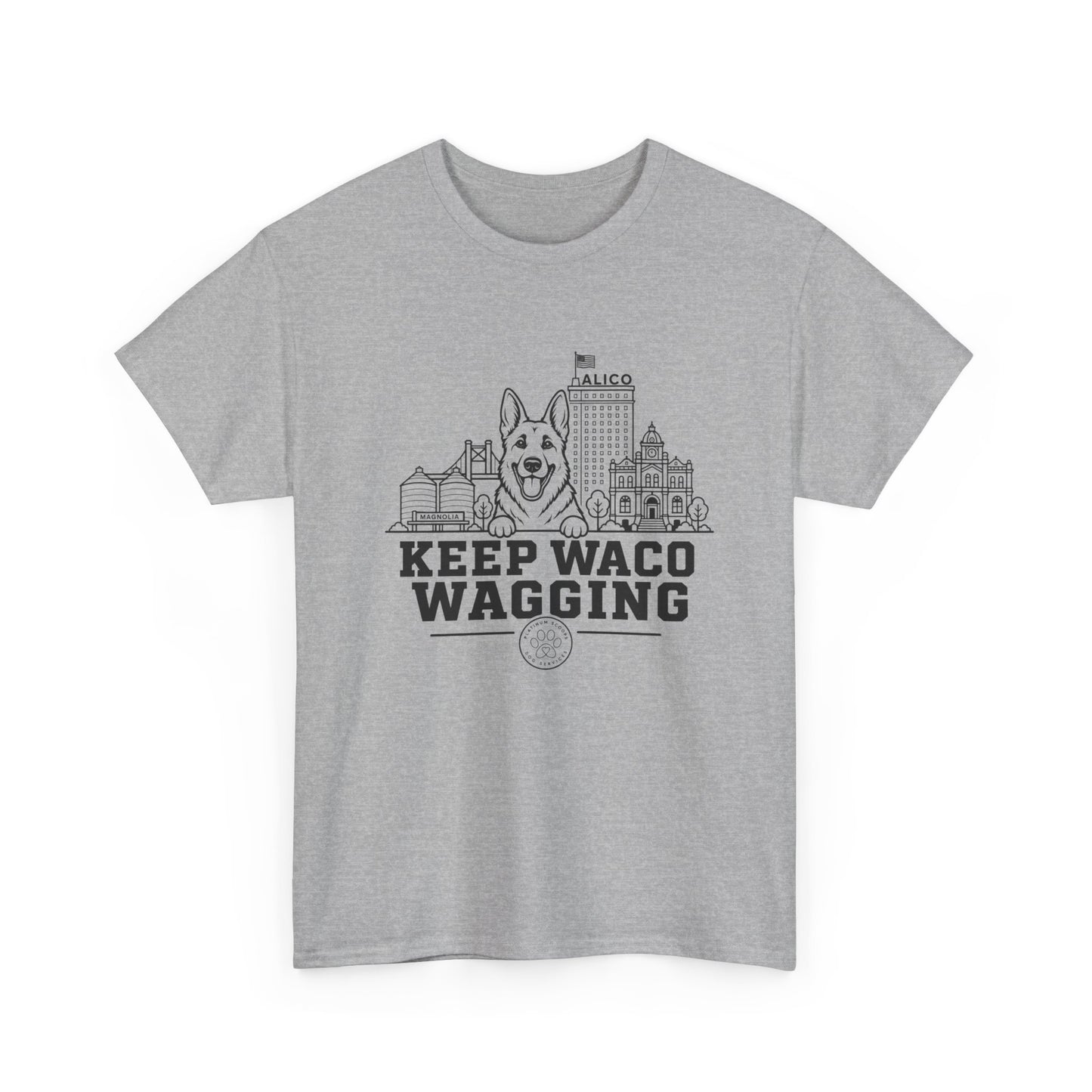 Keep Waco Wagging T-Shirt — Waco Landmark Dog Tee