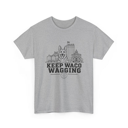 Keep Waco Wagging T-Shirt — Waco Landmark Dog Tee