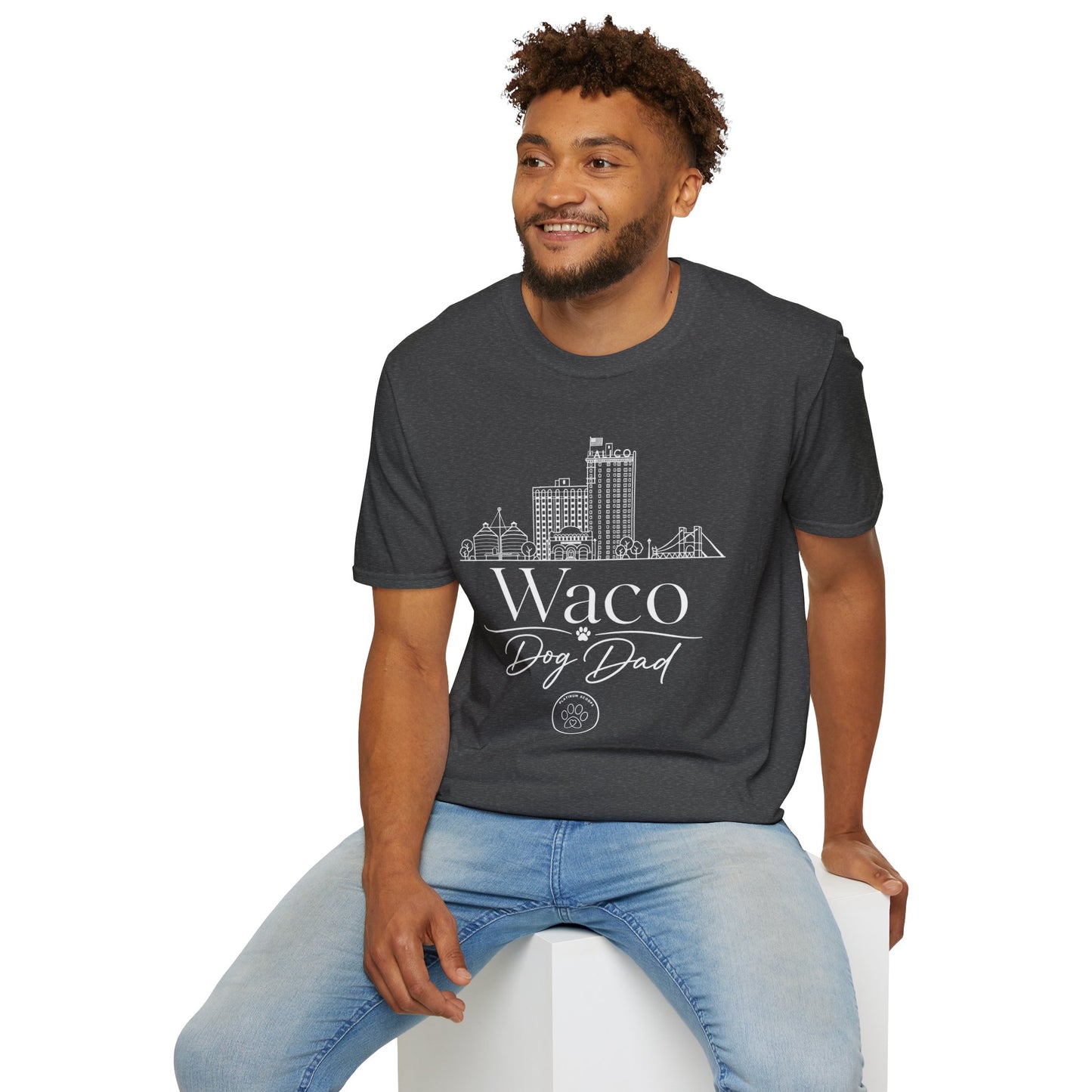 Waco Skyline T-Shirt — 'Waco Dog Dad' Graphic Tee