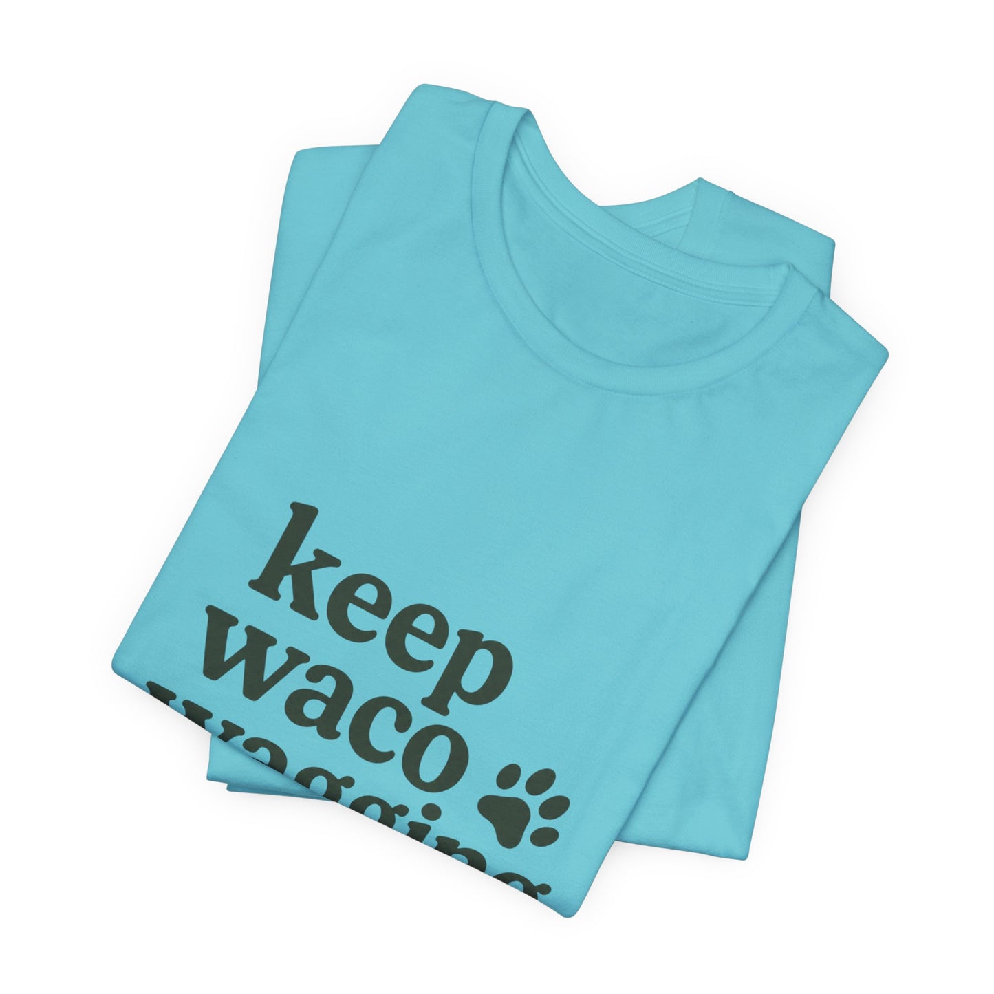 Walks & Treats Waco Streets tee — Waco skyline artwork, packaging or scale reference