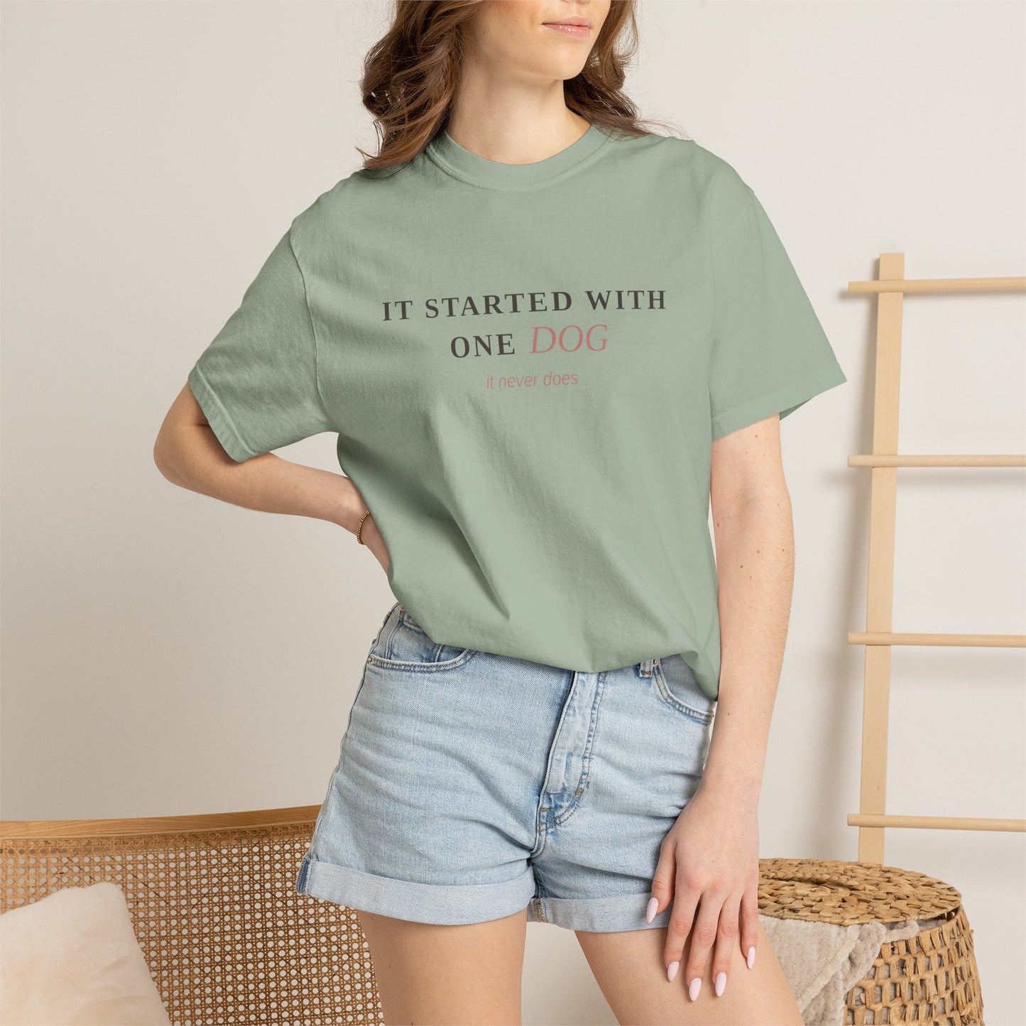 "It Started With One Dog" T-Shirt — Funny Multi-Dog Lover Tee