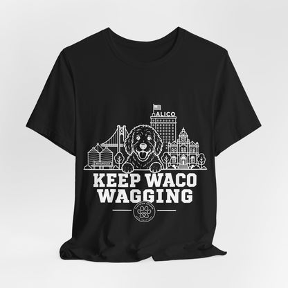 Keep Waco Wagging Doodle Edition — Doodle and Waco skyline artwork, packaging or scale reference