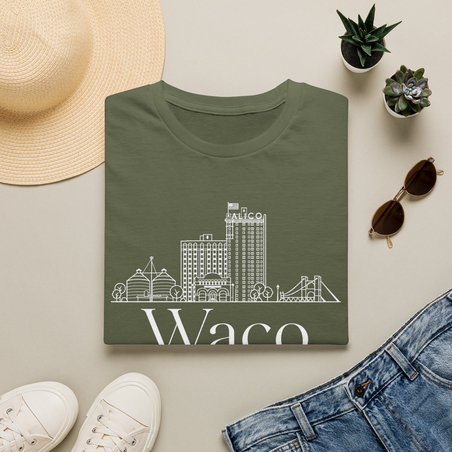Waco Skyline T-Shirt — 'Waco Dog Dad' Graphic Tee
