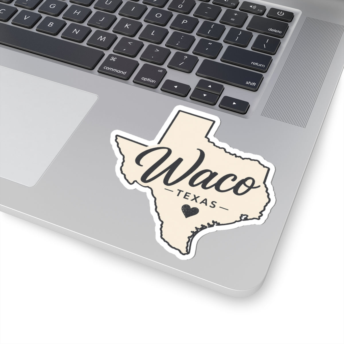 Waco Texas sticker — vinyl sticker, packaging or scale reference