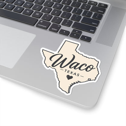 Waco Texas sticker — vinyl sticker, packaging or scale reference