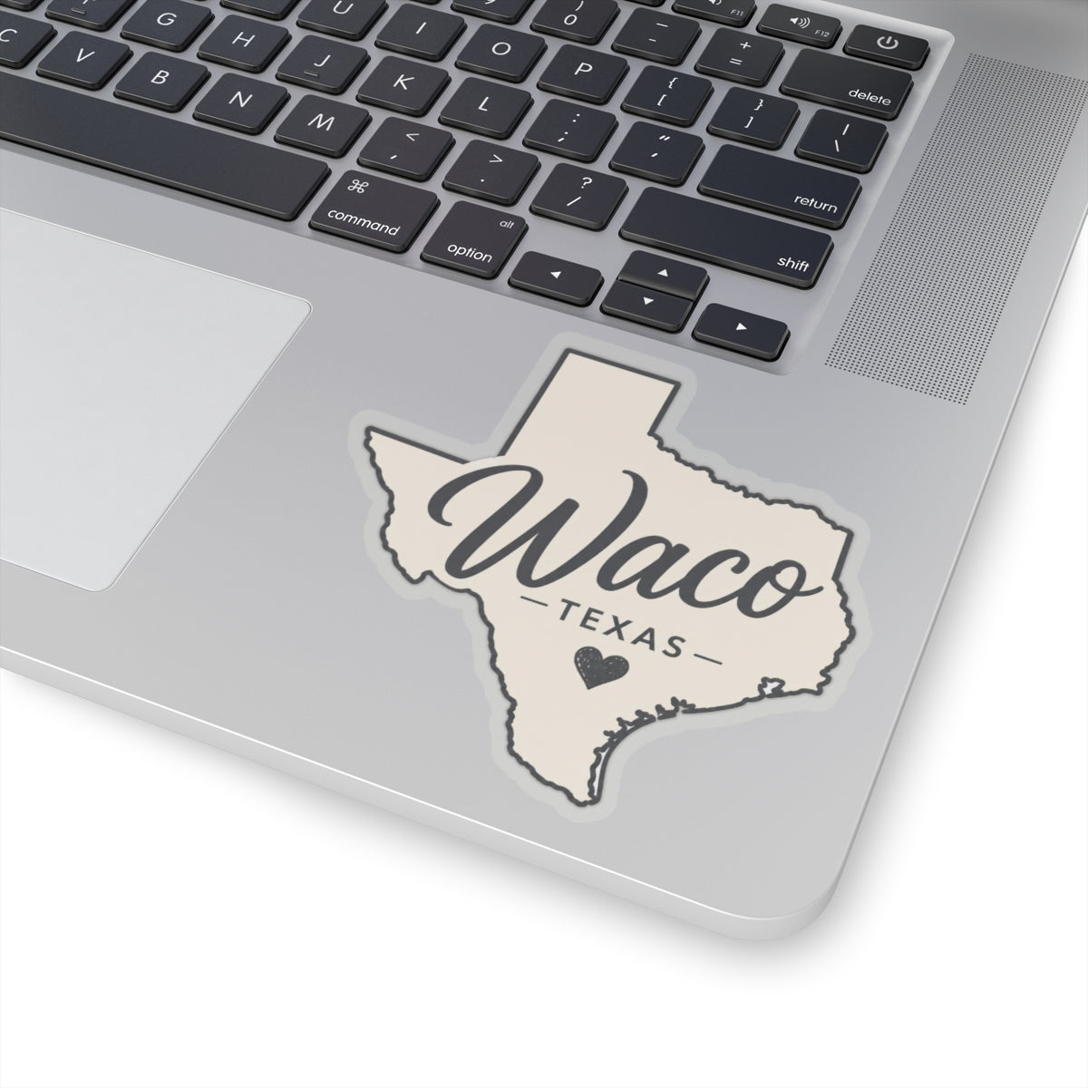 Waco Texas sticker — vinyl sticker, packaging or scale reference
