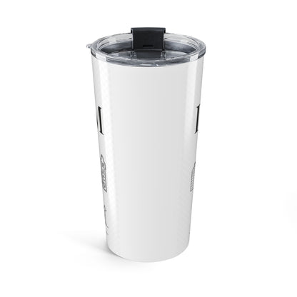 Waco Dog Mom 20oz Tumbler — Waco skyline mug, alternate angle
