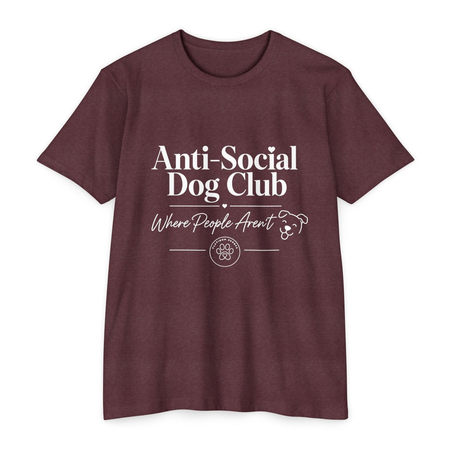 Anti-Social Dog Club T-Shirt — "Where People Aren't" Pet Lover Tee
