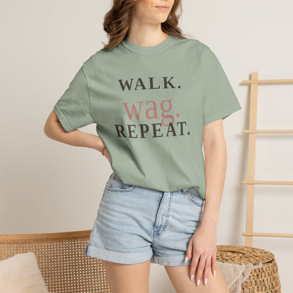 Walk Wag Repeat T-Shirt — Keep Waco Wagging Dog Lover Tee