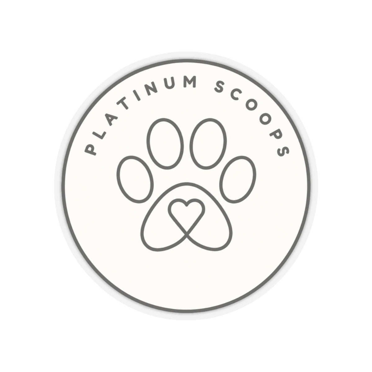 Platinum Scoops Logo Sticker — vinyl sticker, packaging or scale reference