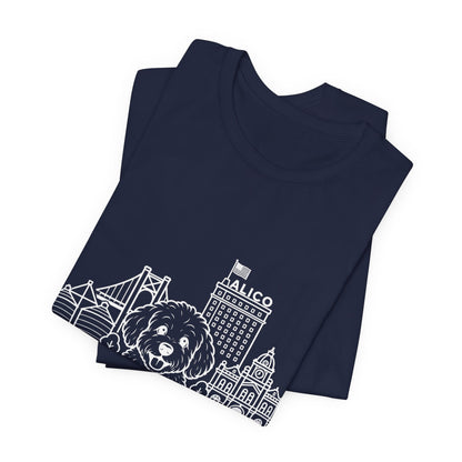 Keep Waco Wagging Maltipoo Edition — Maltipoo and Waco skyline artwork, packaging or scale reference