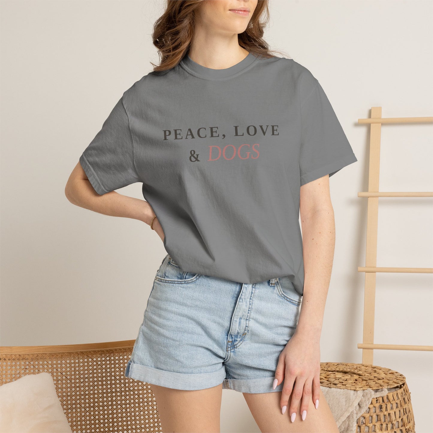 Peace Love & Dogs T-Shirt — Cute Dog Lover Tee
