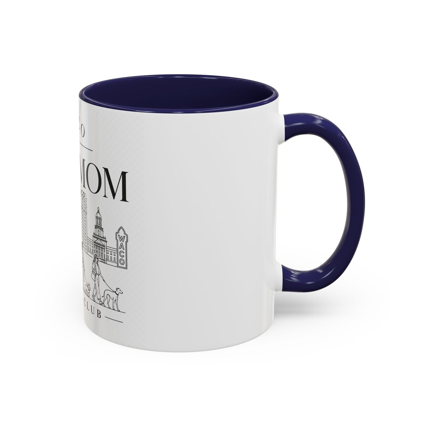 Waco Dog Mom Coffee Mug — 'Dog Mom Social Club' Accent Ceramic Mug (11/15oz)