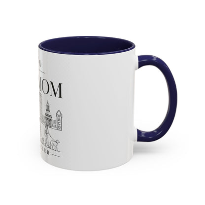 Waco Dog Mom Social Club mug — Waco skyline mug, packaging or scale reference