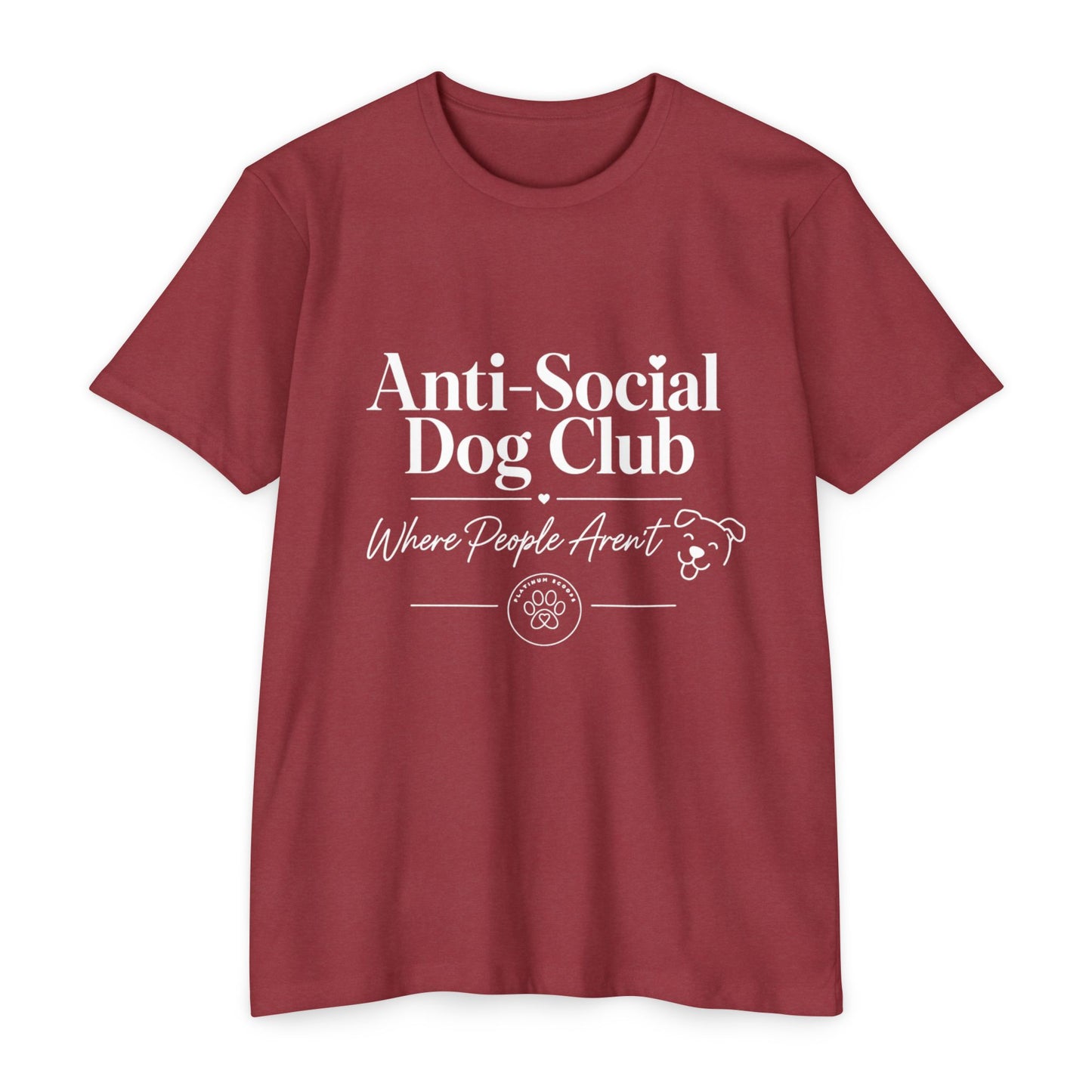 Anti-Social Dog Club T-Shirt — "Where People Aren't" Pet Lover Tee