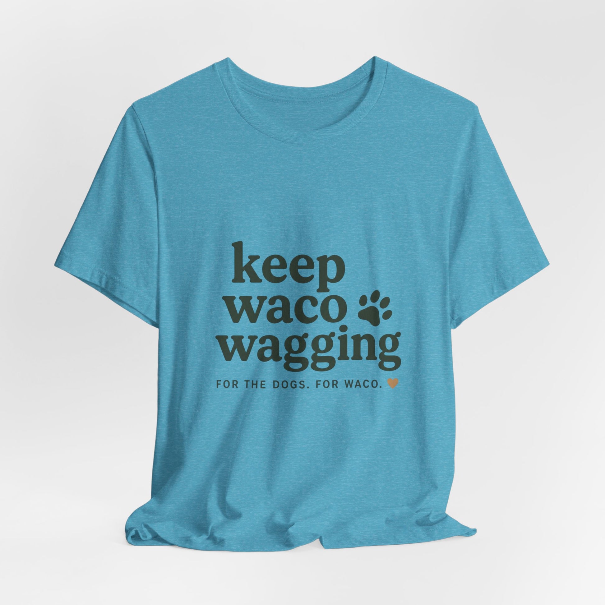 Walks & Treats Waco Streets tee — Waco skyline artwork, packaging or scale reference
