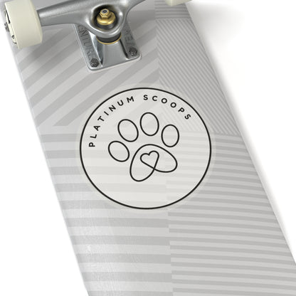 Platinum Scoops Logo Sticker — vinyl sticker, packaging or scale reference