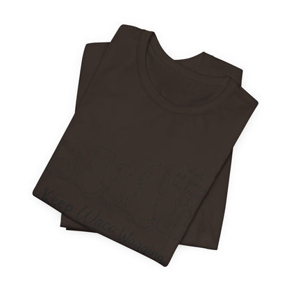 Keep Waco Wagging Dog T‑Shirt — Cute Paw Print Rescue Tee