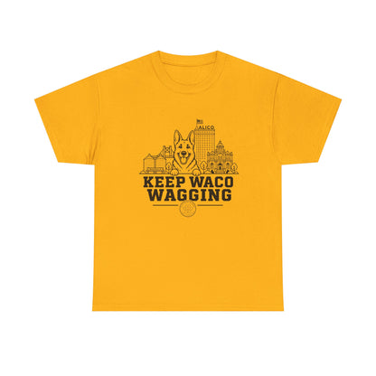 Keep Waco Wagging T-Shirt — Waco Landmark Dog Tee