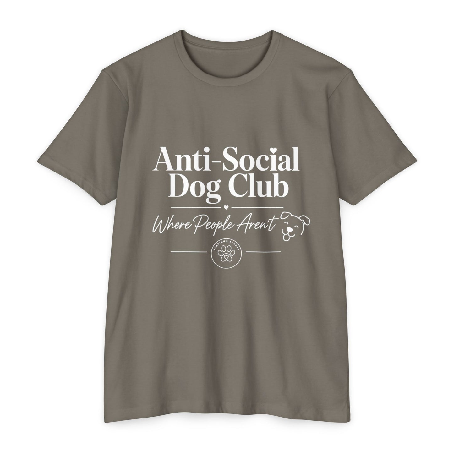 Anti-Social Dog Club T-Shirt — "Where People Aren't" Pet Lover Tee