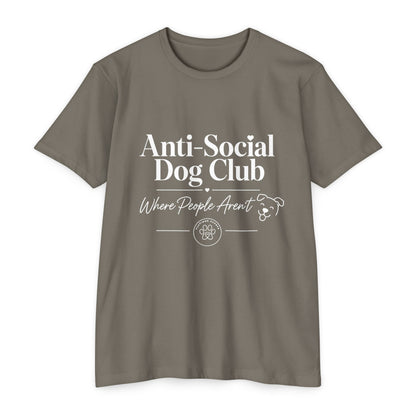 Anti-Social Dog Club T-Shirt — "Where People Aren't" Pet Lover Tee